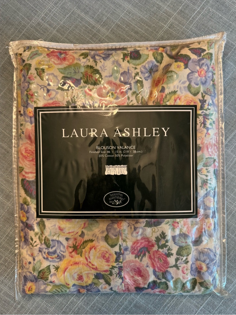 Laura Ashley Floral Valance  86”x 15” New